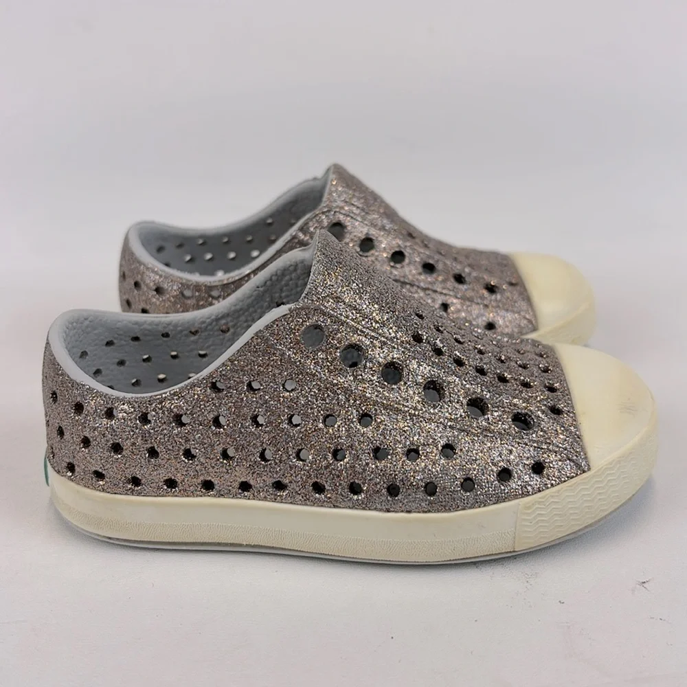 NATIVE Jefferson SlipOn Shoes Kids Glitter Size C6